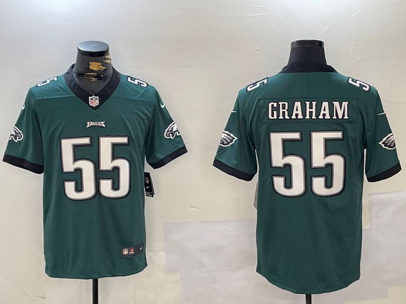 Men Philadelphia Eagles 55 Graham Green 2024 Nike Vapor Limited NFL Jersey style 2